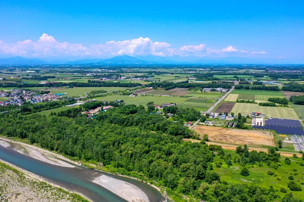 Widok Lotu Ptaka Tokachi Hokkaido — Zdjęcie stockowe