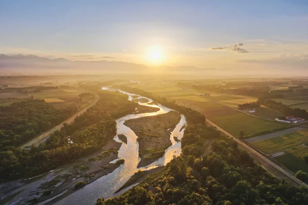 Tokachi,Hokkaido havadan görünümü