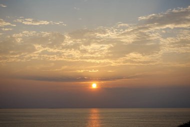 okinawa gün batımı ve deniz