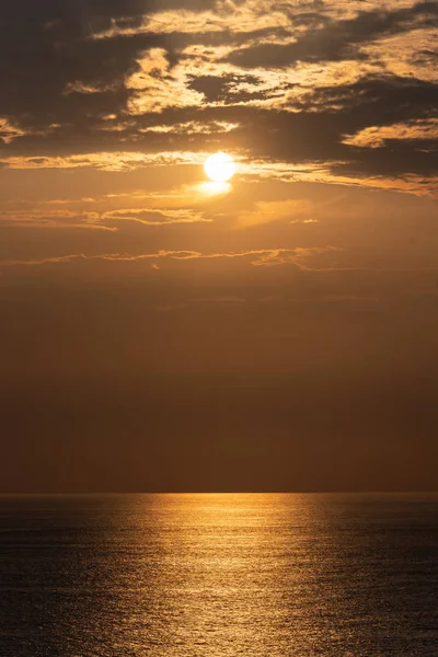 Solnedgång Och Havet Okinawa — Stockfoto