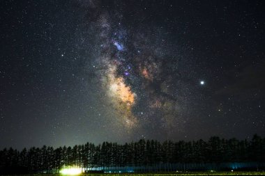 Hokkaido içinde Miky yolu gökada