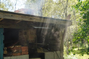 ormanda pizza fırını