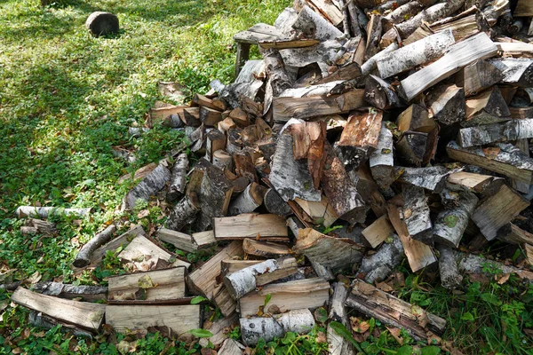 Firewood Summer Garden — Stock Photo, Image