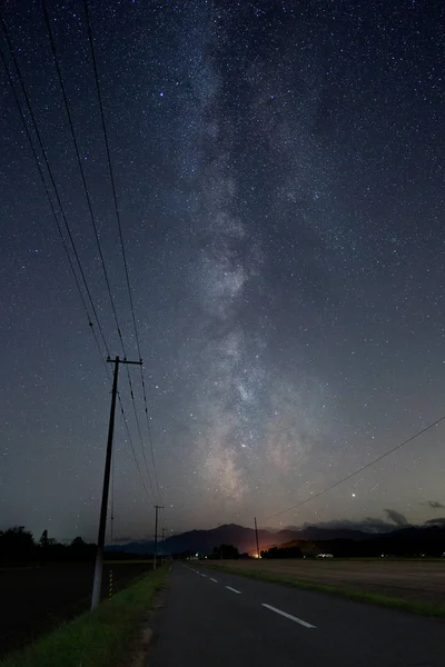 北海道の天の川銀河 — ストック写真