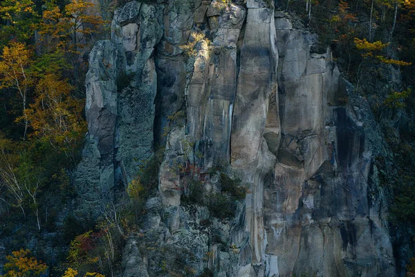 Klippe Und Herbstblätter — Stockfoto