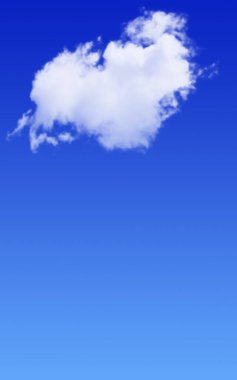 Mavi gökyüzü ve beyaz bulut