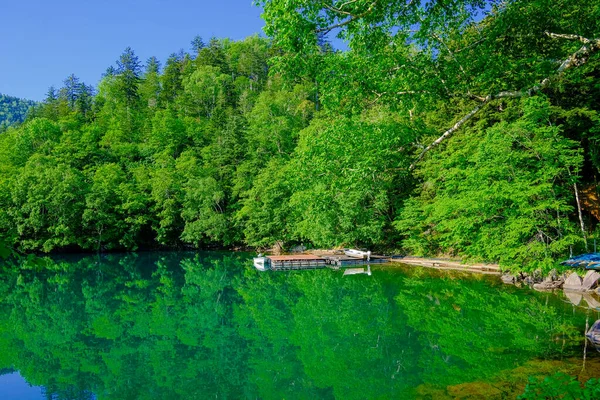 Lago Shikeribetu Verano Hokkaido — Foto de Stock