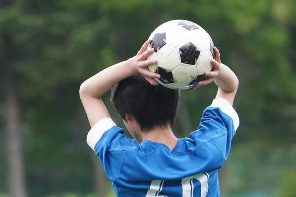 Jogando Bola Jogo Futebol — Fotografia de Stock