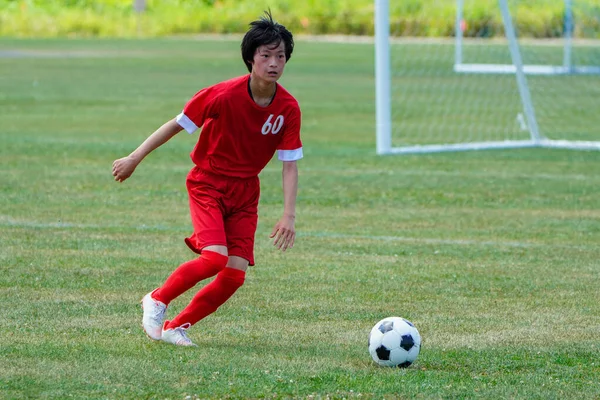 Jogo Futebol Hokkaido Japão — Fotografia de Stock