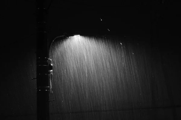 Heftiger Regen Der Nacht Japan — Stockfoto