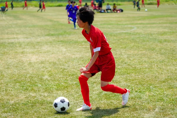 Fußballspiel Hokkaido Japan — Stockfoto