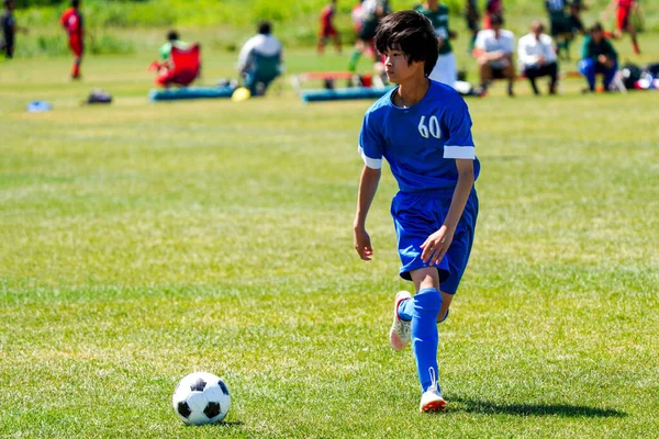 Partido Fútbol Japón Hokkaido — Foto de Stock