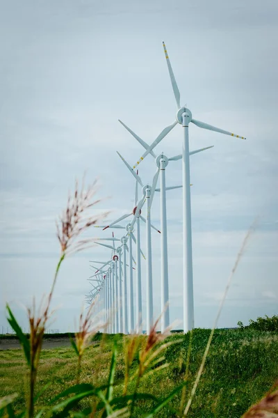 北海道の風力発電は — ストック写真