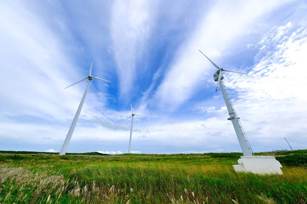 北海道の風力発電は — ストック写真