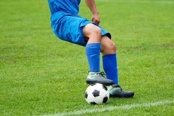 Voetbalwedstrijd Hokkaido Japan — Stockfoto