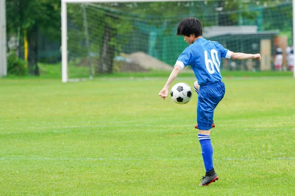 Partido Fútbol Japón Hokkaido — Foto de Stock