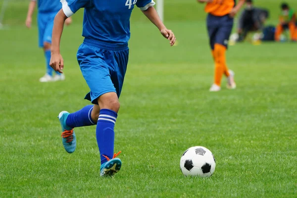 Voetbalwedstrijd Hokkaido Japan — Stockfoto