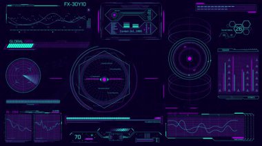 Veri işleme ve depolama sistemi yüksek teknolojili ekranda, alfa kanallı animasyonda görüntülenir.