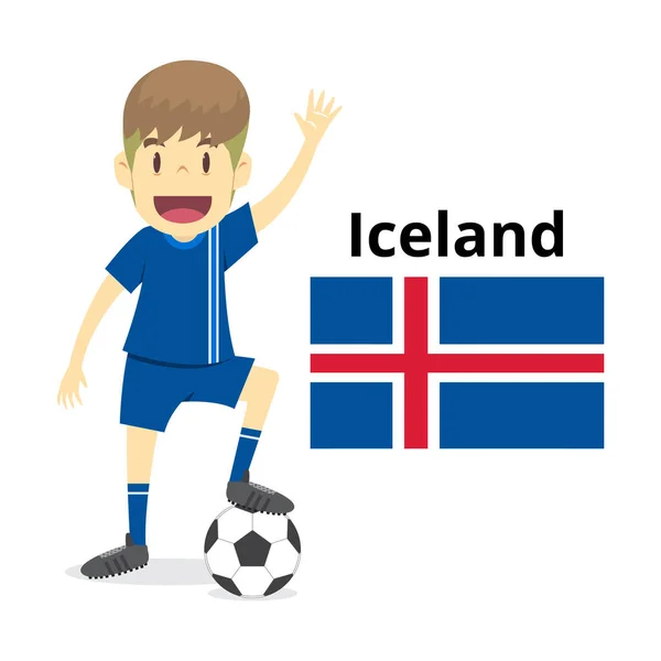 아이슬란드 대표팀 2018 배경에 고립입니다 Vecto — 스톡 벡터