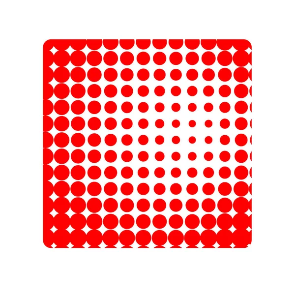 붉은 광장 halfton 모양, 흰색 바탕에 추상적인 기하학적 벡터 — 스톡 벡터