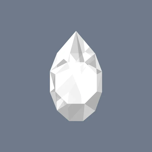 ラインス トーンの宝石輝くロゴ ベクトル ドロップ形 — ストックベクタ