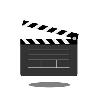 Sinema Klaket simgesi düz stil. Vektör tasarım öğesi