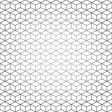 Kesintisiz geometrik siyah beyaz degrade arka plan. Doku rhombus ve düğümleri