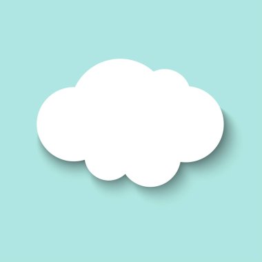 Beyaz kağıt bulut kes. 3D kağıt sanat tarzı. Hava illüstrasyon
