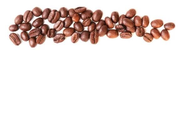 Coffee Beans White Background Top View — Stock Photo, Image