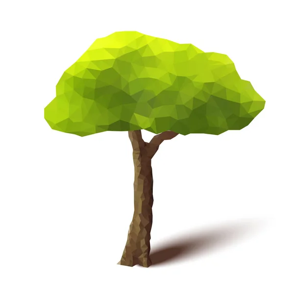 Δέντρο Χαμηλή Πολυ Στυλ Γεωμετρικά Poligonal Εικόνα Στοιχείο Σχεδιασμού Διάνυσμα — Διανυσματικό Αρχείο