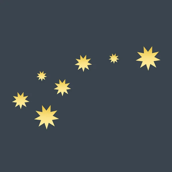 黄纸划破了夜晚 天上的星星 纸艺术风格 天气例证 — 图库矢量图片