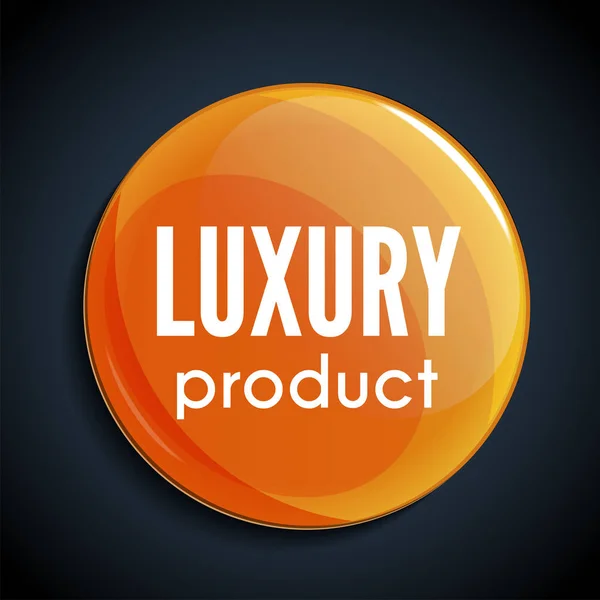 Glossy Sale Button Badge Product Promotions Luxury Product Vector Design — Stock Vector