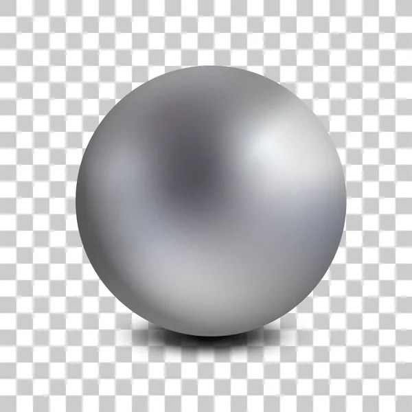 İzole krom mat metal top gerçekçi. Küresel 3d küre. Takı gemstone. Vektör çizim tasarım için