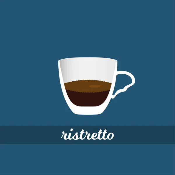 Illustration vectorielle de tasse à café ristretto — Image vectorielle