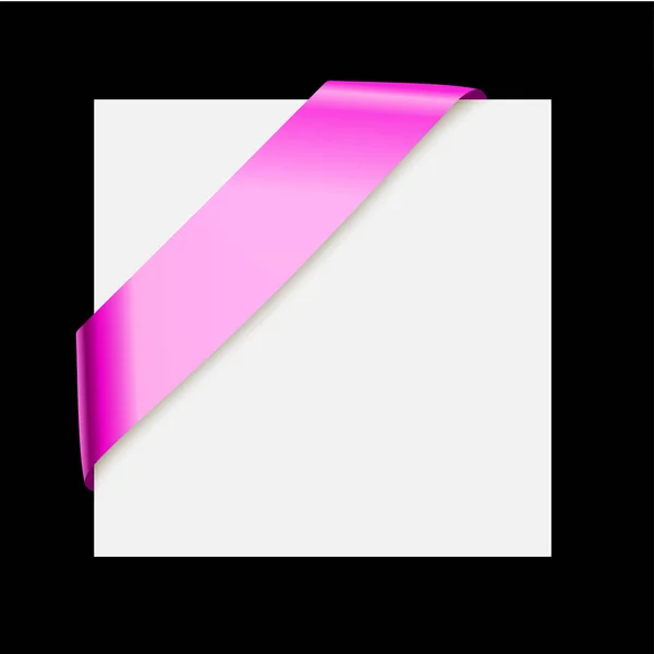 Silk rosa hörnet menyfliksområdet - vektor designelement för design — Stock vektor