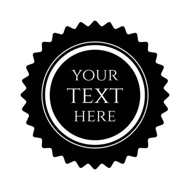 Daire beyaz zemin üzerine damga mühür