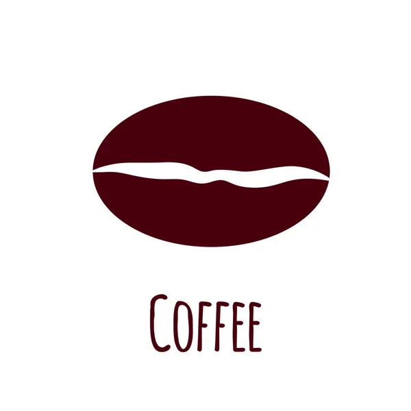 Vector coffee bean icon. Simple flat illustration — Stock Vector