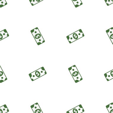 vektör Dikişsiz desen beyaz arka plan üzerinde kağıt Doları sembolü