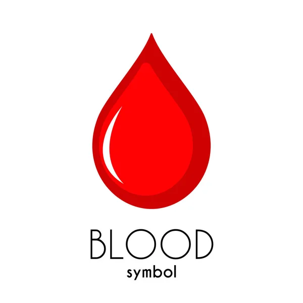 Kan vektör simgesi. Kırmızı düz damla sembolü