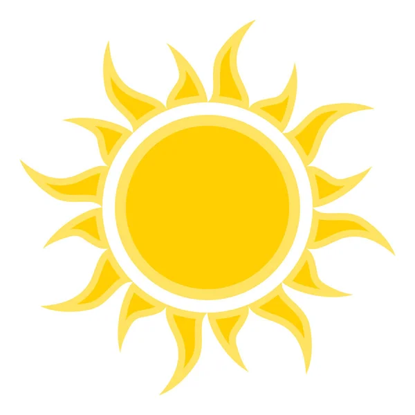 Symbole d'icône de soleil plat. Illustration vectorielle pour le design — Image vectorielle