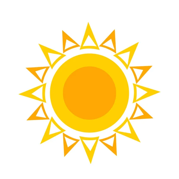 Płaski sun ikonę symbolu. Ilustracja wektorowa dla projektu — Wektor stockowy