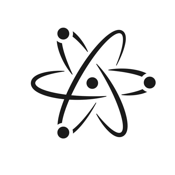 Atomzeichen-Symbol. Wissenschaft Symbol isoliert für Design — Stockvektor