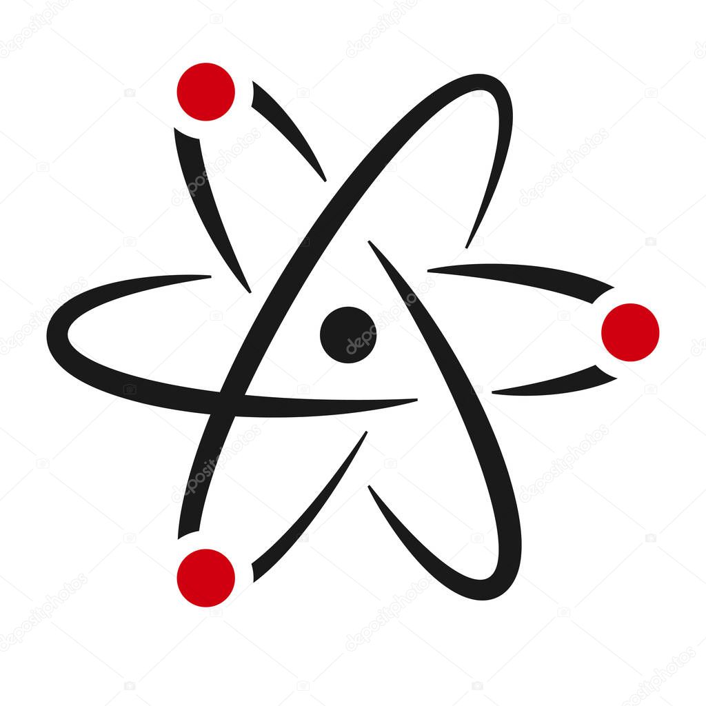 Atom sign icon. Science symbol isolated for design