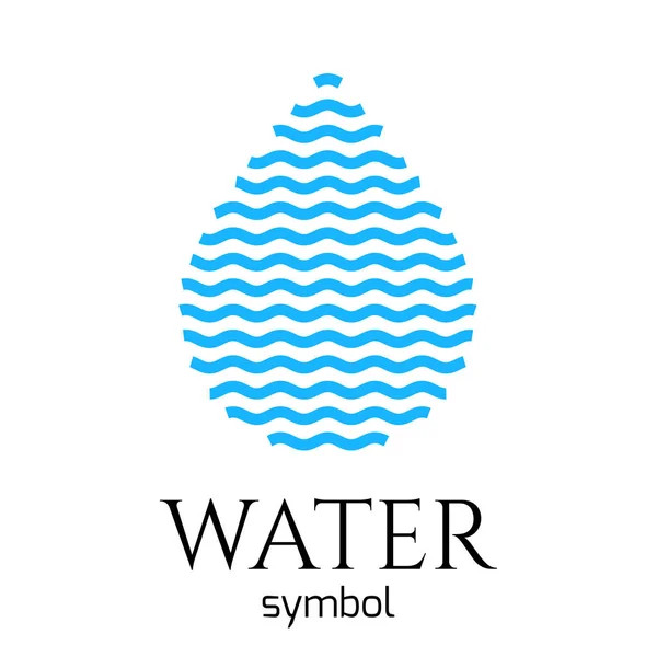 Astratto simbolo blu goccia d'acqua. Icona del concetto creativo vettoriale . — Vettoriale Stock