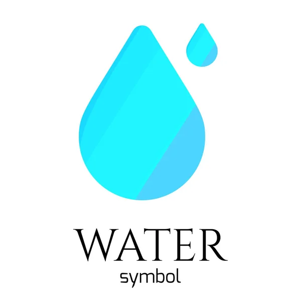 Abstract blue water drop symbol. Vector creative concept. — Stock Vector