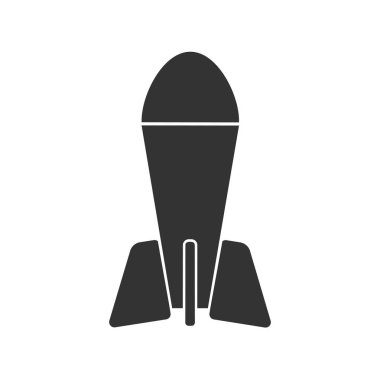 İçin izole Havacılık bomba simgesi düz stil. Vektör çizim