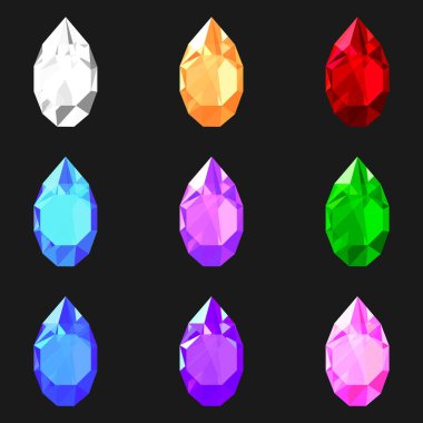 damla kümesi farklı renkteki taşlar şeklinde. Mücevher tasarımı için