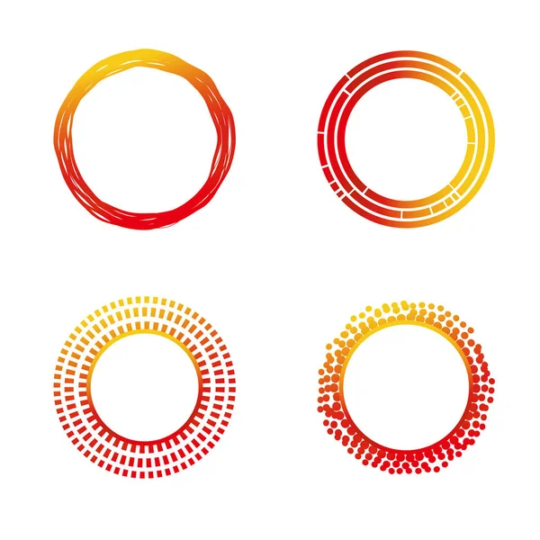 Forma redonda y colorida. Conjunto de iconos de banner vectorial. Marcos Eps10 — Archivo Imágenes Vectoriales