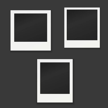 Şablon için fotoğraf, Polaroid çerçeve tasarımı için vektör