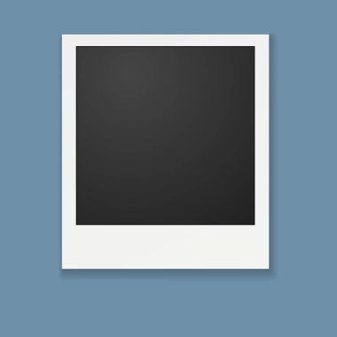 Şablon için fotoğraf, Polaroid çerçeve vektör tasarımı için